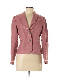 Details About Bloomingdales Women Pink Blazer 6 Petite