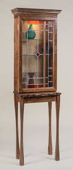 Lighted Display Cabinet Stained Glass