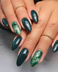 50 pretty emerald green nails ideas