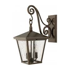bronze outdoor wall lantern in classic