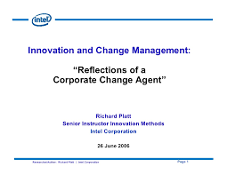 Intel Corporate Change Agent