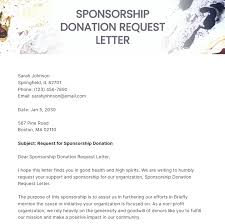 corporate sponsorship letter templates