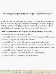 Top Property Managers Resume Intended For Professional