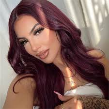 what makeup to match burgundy hair