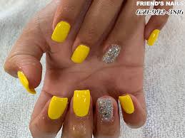 glossy manicures yellow nails nail