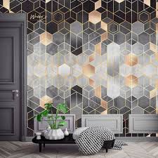 Contemporary Wallpaper Grey Trellis