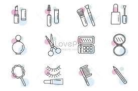 vector cute makeup icon graphics