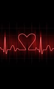 heart pulse on a dark background love