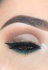 eye makeup trends green glam eye