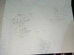 drawing how to draw a rainy day
