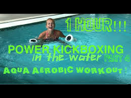 aqua aerobic kickboxing in the water
