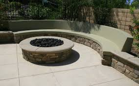 fire pit built in seating
