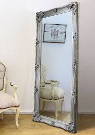 Vintage Leaner Wall Mirror Silver