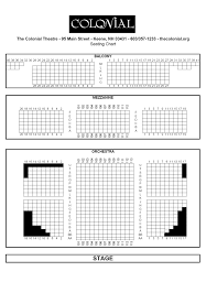 Seating Chart Blank The Colonial Theatre