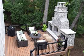 Custom Deck With Fireplace St Louis