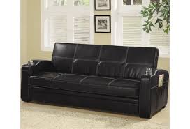 Shop wayfair for all the best faux leather futons. Coaster Sofa Beds And Futons Faux Leather Sofa Bed With Storage And Cup Holders Value City Furniture Futons