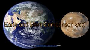 Earth Mars Chart Cut Paste Comparison Activity Middle