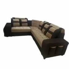 6 seater fabric hall l shape sofa set
