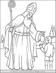 Free coloring sheets to print and download. Saint Nicholas Coloring Page Thecatholickid Com