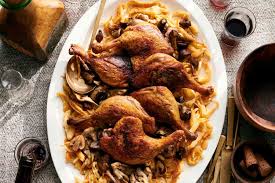 braised duck legs with spaetzle and