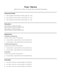 Simple Resume Examples For College Students  Simple Student Resume     Beautiful Resume Template Sample Template One Page of a Fresher MBA in  Marketing and Operations Resume