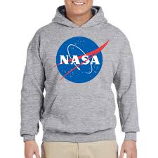 Nasa pullover hoodie with pocket featuring the iconic nasa meatball logo. Parity Grey Nasa Sweatshirt Up To 77 Off