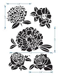 Flower Platter Stencil Reusable Diy