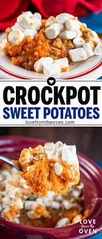 This is a classic and traditional side dish for thanksgiving and christmas dinner. Crock Pot Sweet Potato Casserole Love From The Oven