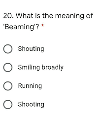what is meaning of beaming brainly in