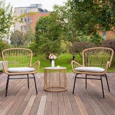 Wicker Patio Conversation Seating Set