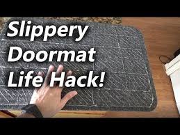 slippery doormat life hack how to fix