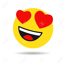 Un Sourire Dans L'icône D'émoticône De L'amour, Les Coeurs D'amour Dans Les  Yeux. Emoticon Vectoriel Emoji Coeur Plat Dans Le Symbole Des Yeux Clip Art  Libres De Droits , Svg , Vecteurs
