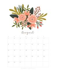 Who gives away free calendars? Printable August 2021 Calendar Monthly Planner 2 Designs Flowers Modern A Piece Of Rainbow