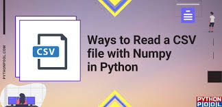 a csv file with numpy in python
