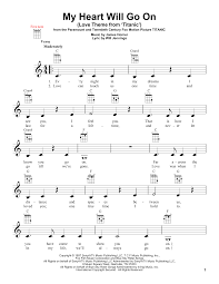 Appeared first on ukulele music info. Celine Dion My Heart Will Go On Love Theme From Titanic Sheet Music Pdf Notes Chords Pop Score Ukulele Download Printable Sku 151973