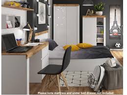 bedroom furniture set white gloss oak