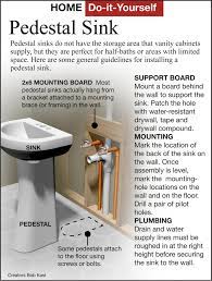 Use wide ribbon for faster. Here S How Install A Bathroom Pedestal Sink News The Florida Times Union Jacksonville Fl