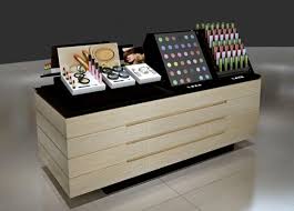 makeup counters and display stand