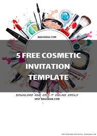 cosmetic birthday invitation templates