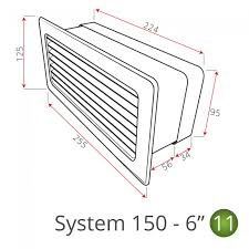 220mm X 90mm Outside Ducting Grill Vent 6