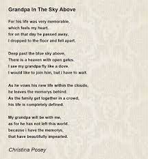 grandpa in the sky above poem