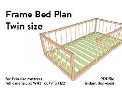 Why buy a bed and then attach bed rails, when you can do both on your own?! Montessori Bed Plan Etsy