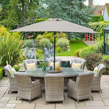 Laith Outdoor Oval 8 Seater Dining Set
