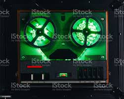Reel To Reel Audio Tape Recorder With Green Led Light Strip Stock Photo Download Image Now Istock