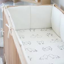 linenflax crib pers 4 side white cot