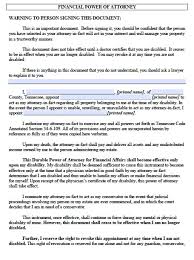 Free Tennessee Power Of Attorney Forms And Templates