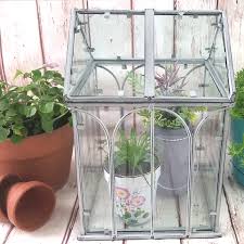 Mini Greenhouse Distressed Decor Idea
