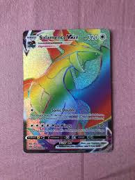 R s p o u k n 7 l s o p 0 r e d a z m. Hyper Rainbow Rare Salamence Vmax Pokemon Card Hobbies Toys Toys Games On Carousell