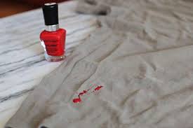 get nail paint out of your clothes