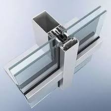 semi unitized curtain wall system at